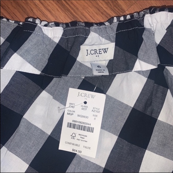 J Crew One Shoulder Ruffle Top Size 6 NWT - Picture 7 of 12